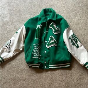 Louis Vuitton Green and White Varsity Jacket